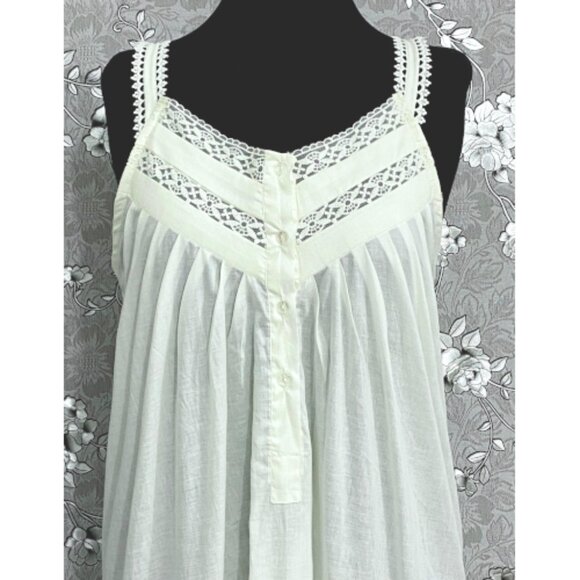 SoieRose SR-1179 – 100% Cotton Victorian Nightgown with Lace Trim - Picture 3 of 6